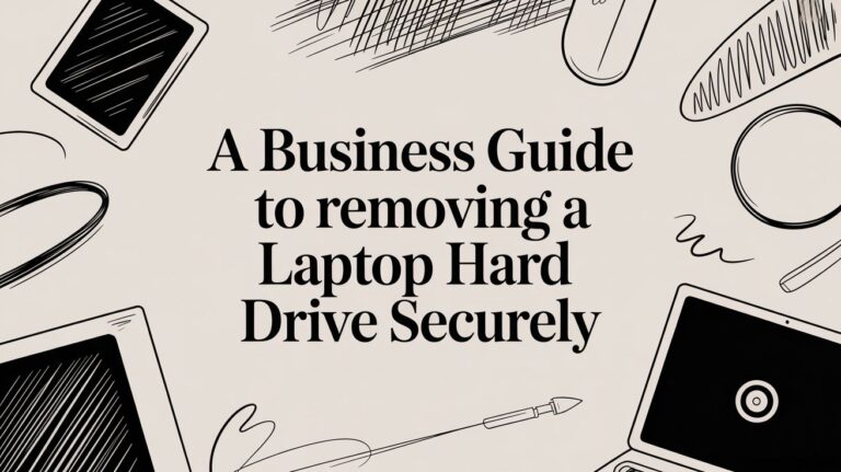 A Business Guide to Removing a Laptop Hard Drive Securely