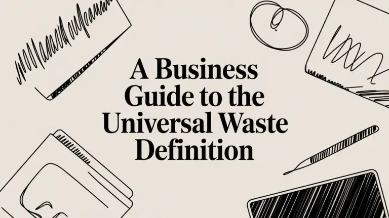 A Business Guide to the Universal Waste Definition in 2026